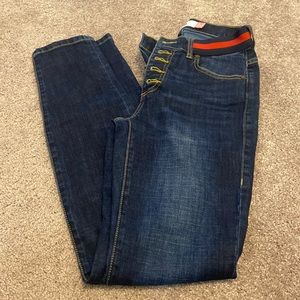 CAbi high rise button fly skinny jeans